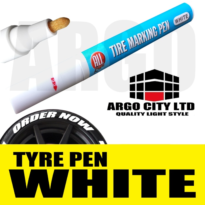 WHITE TIRE PAINT PEN TYRE MARKER MOTORCYCLE CAR eBay